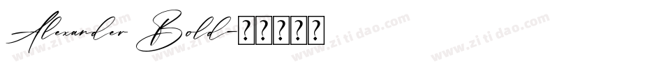 Alexander Bold字体转换